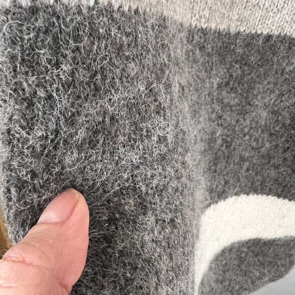 Rachel Zoe Wool Blend ColorBlock‎ Stripe Mid Length Knit Open Cardigan Brown Tan - Picture 12 of 15